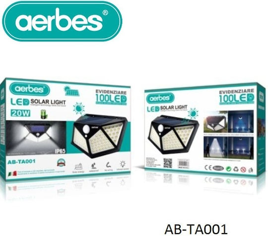 Aerbes Wall Mounted Solar Light 20W 13cmx9.5cmx5cmcm