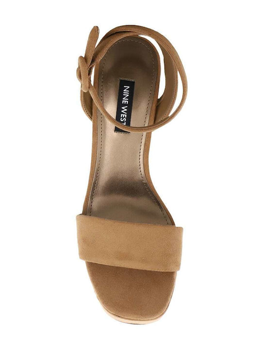 Jans2 Suede Sandals Tabac Brown