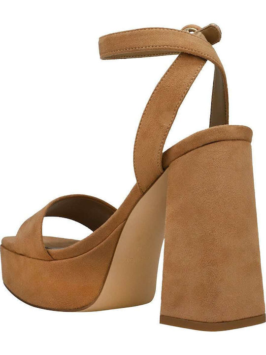 Jans2 Suede Sandals Tabac Brown