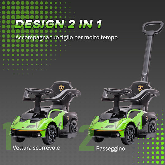 Aiyaplay Lamborghini Проходилка Количка Ride On 370-223V00GN Зелена