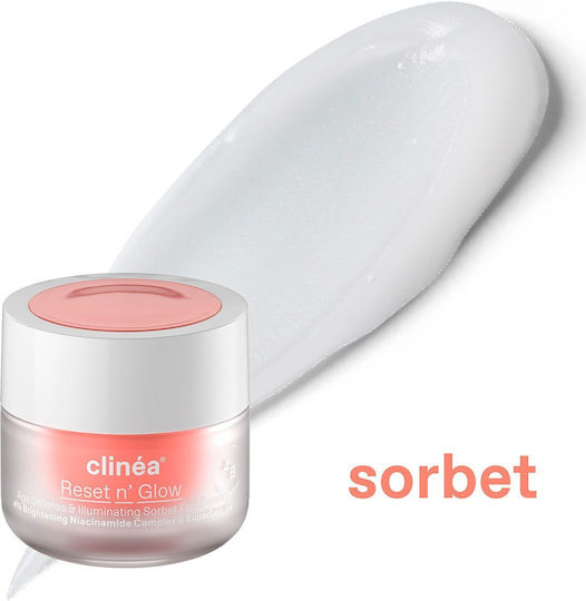 Clinea Reset N' Glow Sorbet Κρέμα Προσώπου Ημέρας για Αντιγήρανση & Λάμψη 50ml