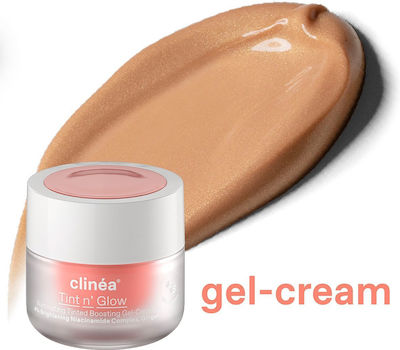 Clinea Tint n' Glow Light Anti-Aging Gel Face Day Tinted 50ml