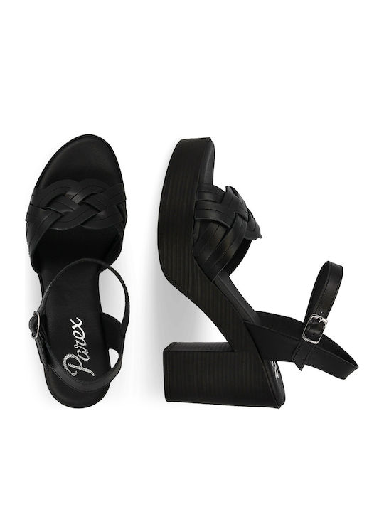 Din piele Sandale Negre