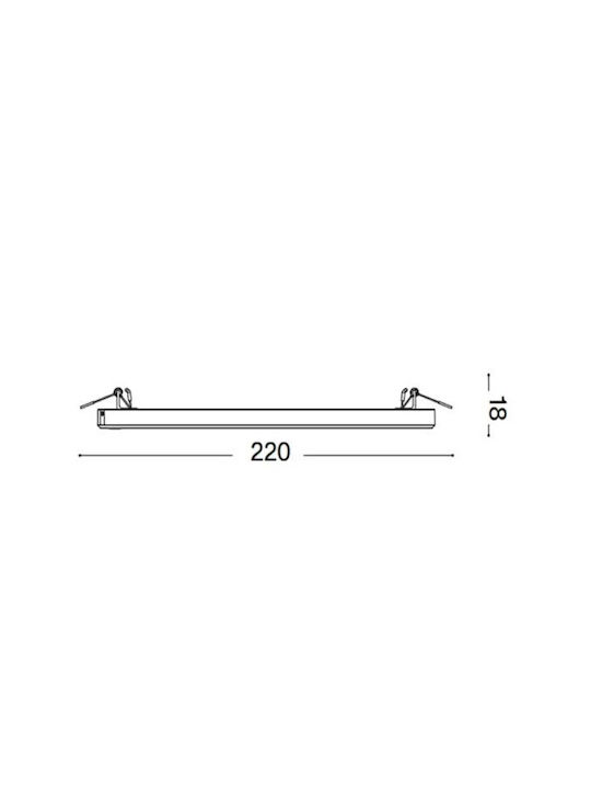 Ideal Lux Aura Square Μοντέρνα Μεταλλική Πλαφονιέρα Οροφής με Ενσωματωμένο LED σε Λευκό χρώμα 22cm