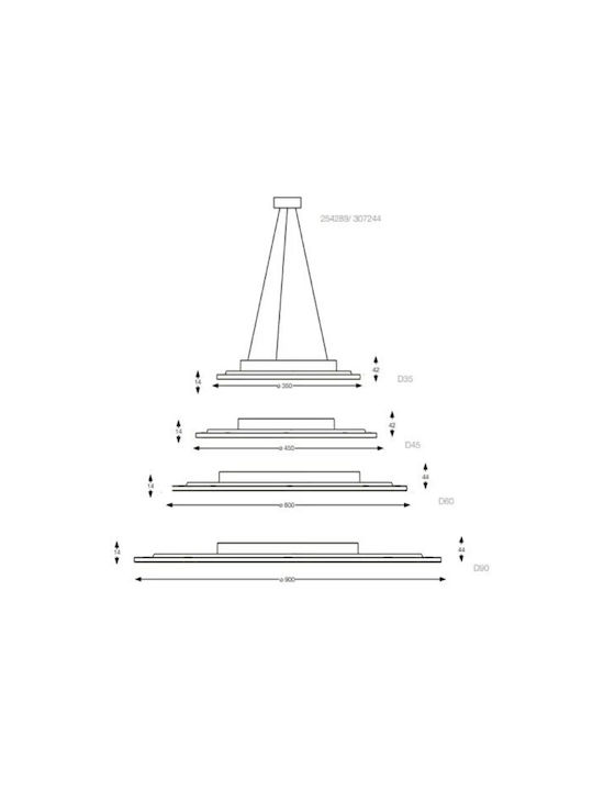 Ideal Lux Slim Klassisch Metall Deckenleuchte mit Integrierter LED 23.5Stück Weiß