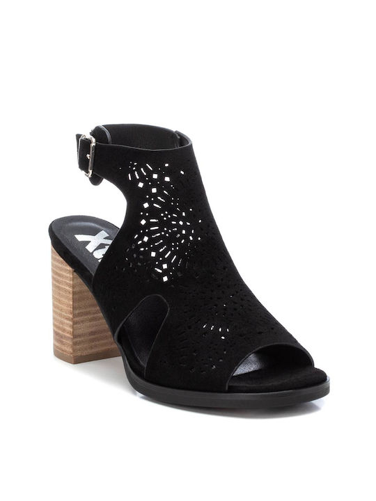 Xti 141098 Suede Women's Sandals In Black Colour