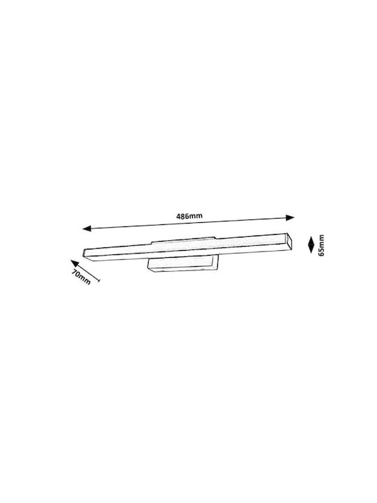 Rabalux John Modern Lamp Bathroom with Integrated LED and Warm White Light Black