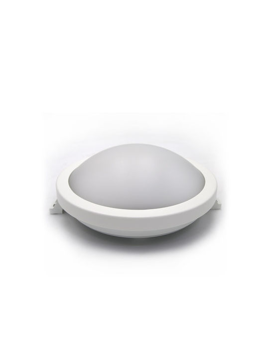 Adeleq Wall-Mounted Outdoor Turtle Light LED IP64 15W with Natural White Light