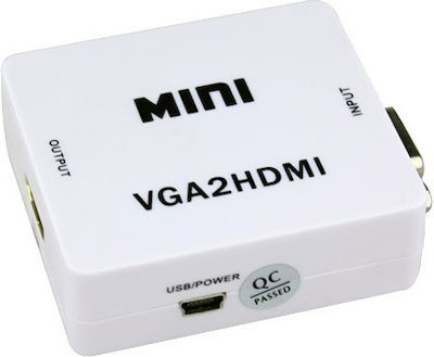 Konverter HDMI weiblich zu VGA weiblich Weiß 1Stück (942613)