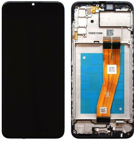 Samsung Screen A025F with Touch Mechanism and Frame for Galaxy A02s (Black)