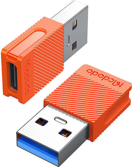 Mcdodo Μετατροπέας USB-A male σε USB-C female Κόκκινο 1τμχ OT-6550