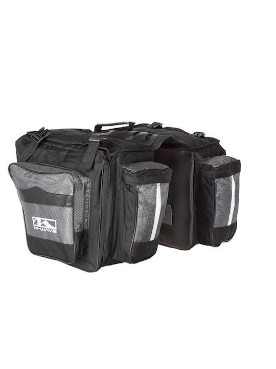 M-Wave Triple Bicycle Rack Bag 28L Black