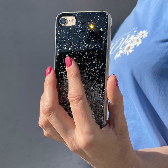 Wozinsky Star Glitter Shining Back Cover Silicone Pink (Galaxy A42)