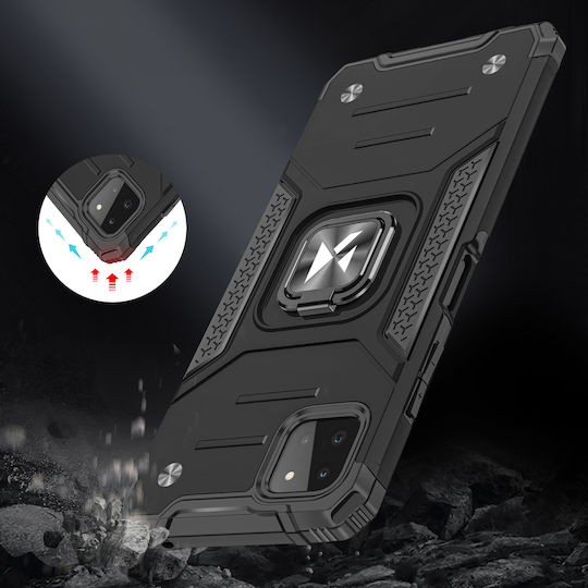 Wozinsky Ring Armor Back Cover Plastic Blue (Galaxy A22 4G)