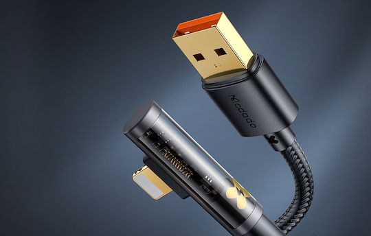 Mcdodo Braided USB-A to Lightning Cable 12W Μαύρο 1.2m (CA-3510)