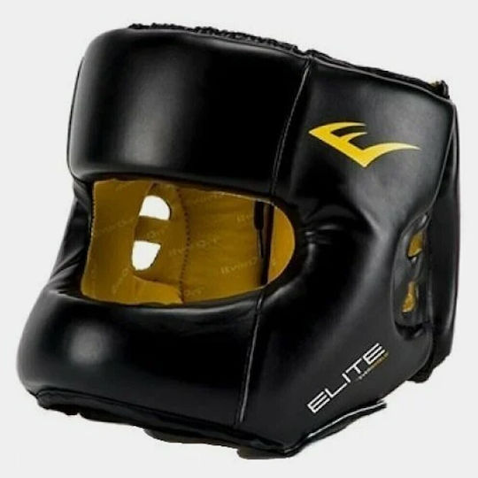 Everlast Elite Κάσκα Πυγμαχίας Ενηλίκων Κλείστού Τύπου από Συνθετικό Δέρμα Μαύρη