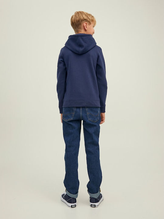 Kids Sweatshirt with Hood and Pockets Blue
