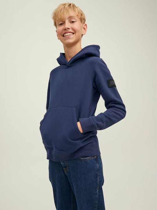 Kids Sweatshirt with Hood and Pockets Blue