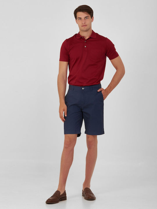 Baumwoll-Slim-Fit-Shorts Basefield Blau EINFARBIG - den ganzen Tag, lässig, Strandkleidung