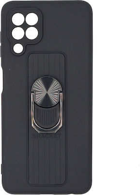 Hurtel Ring Back Cover Σιλικόνης Μαύρο (Galaxy A22 4G)