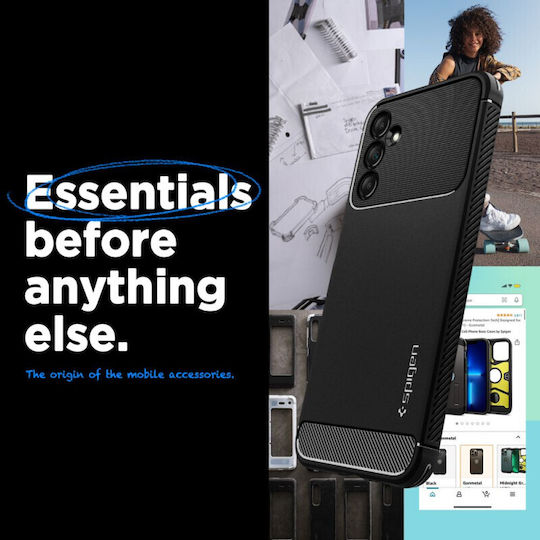 Spigen Rugged Armor Back Cover Σιλικόνης 2mm Μαύρο (Galaxy A14)