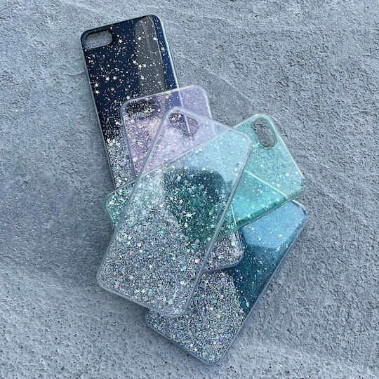 Hurtel Star Glitter Shining Back Cover Silicone Black (iPhone 13 Pro)