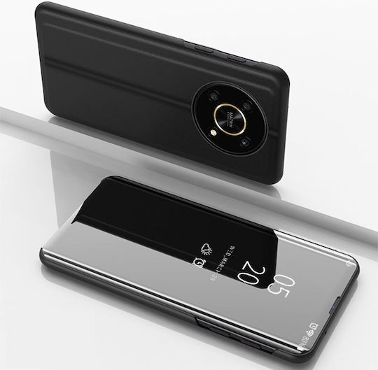 Hurtel Clear View Book Piele artificială Negru (Honor X9 / X9 5G / X30 / Magic4 Lite)