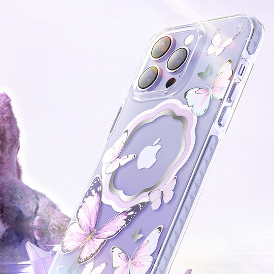 Kingxbar Butterfly Back Cover Σιλικόνης 0.3mm Ροζ (iPhone 14)