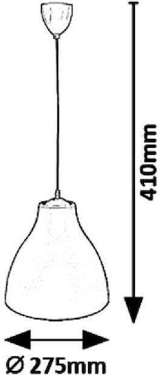 Rabalux Morris Pendant Light Gray with Rope for Socket E27 28x26cm