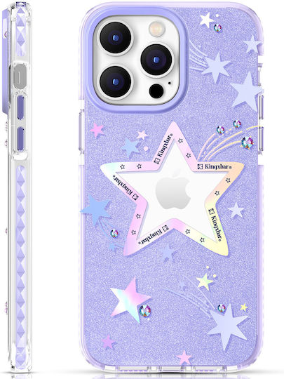 Kingxbar Heart Star Back Cover Silicone 0.3mm Purple (iPhone 14 Pro Max)
