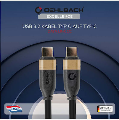 Oehlbach Data Link CC USB 3.1 Cable USB-C male - USB-C male Black 3m (D1C33202)