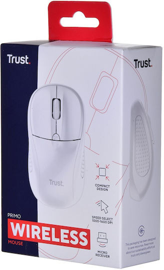 Trust Primo Wireless Безжичен Мишка Matt White