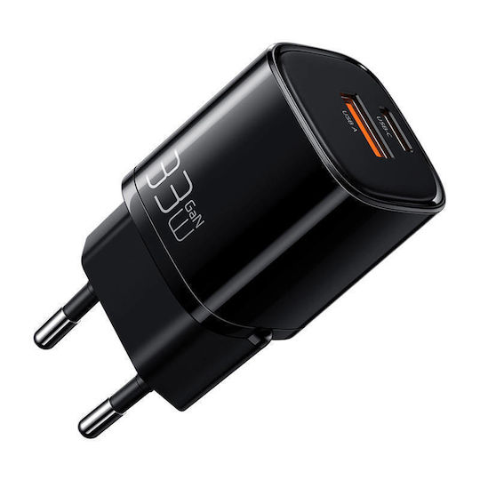 Mcdodo GaN Wireless Charger with USB-A and USB-C Ports 33W Black