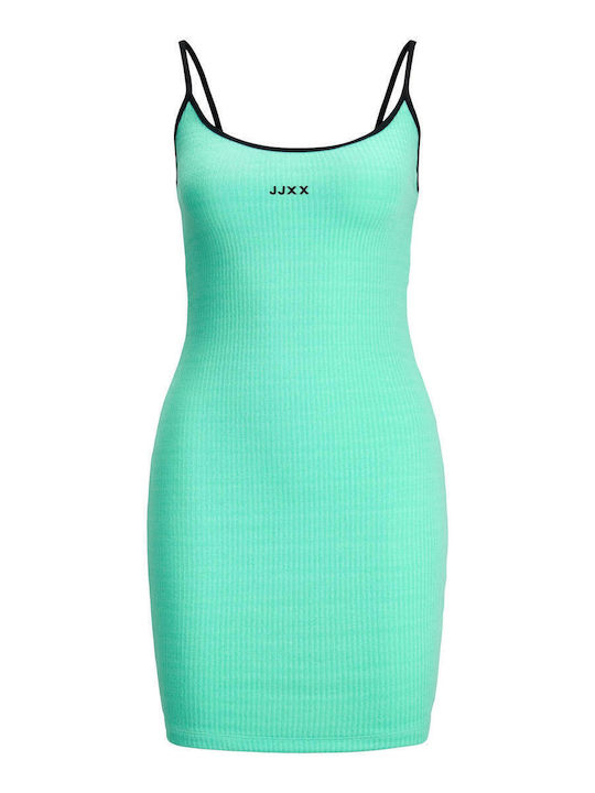 Summer Mini Athletic Dress with Spaghetti Straps Turquoise