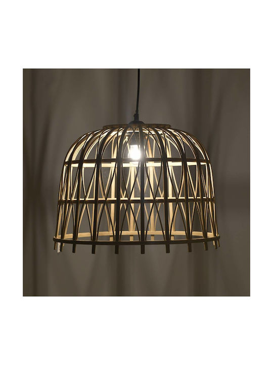 Inart NATURAL Pendant Light Beige with Socket E27 43x32cm