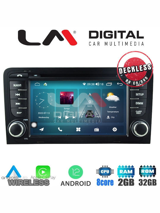 LM Digital Sistem Audio Auto pentru Audi A3 2003 - 2012 (Bluetooth/USB/WiFi/GPS/Apple-Carplay) cu Ecran Tactil 7" LM R8049 GPS