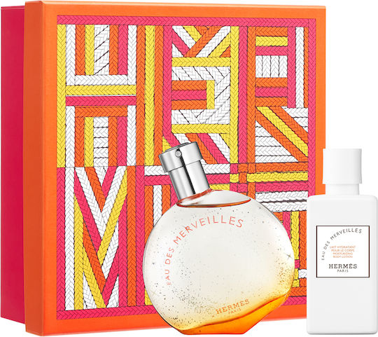 Hermes Eau Des Merveilles Women's Set with Body Lotion 2pcs