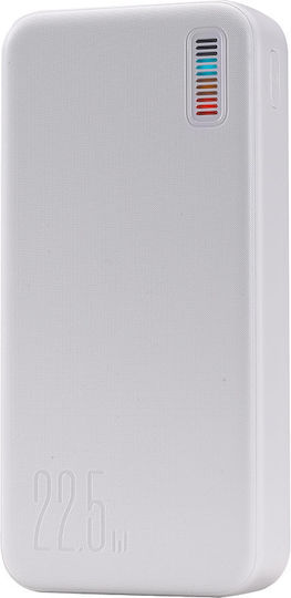 Joyroom Dazzling Series QP195 Power Bank 20000mAh 22.5W cu 2 Porturi USB-A și Port USB-C Alb