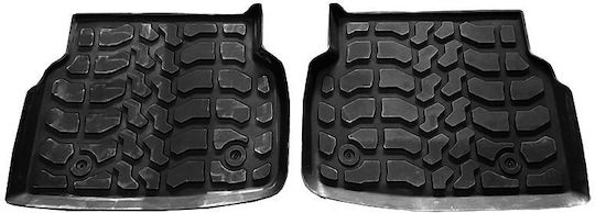 Set of Front and Rear Mats 5pcs Tray Type for BMW F01 / Series 7 2009-2015 Black