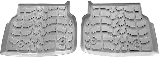 Set of Front and Rear Mats 5pcs Tray Type for BMW F01 / Series 7 2009-2015 Gray