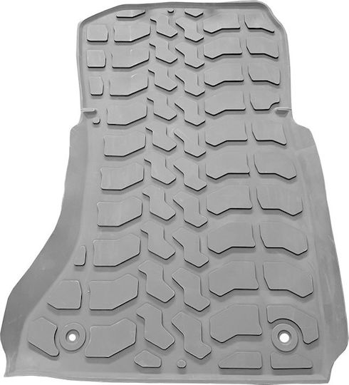 Set of Front and Rear Mats 5pcs Tray Type for BMW F01 / Series 7 2009-2015 Gray