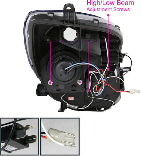 Sonar Front Lights Angel Eyes Led for Toyota Yaris 2006-2009 2pcs