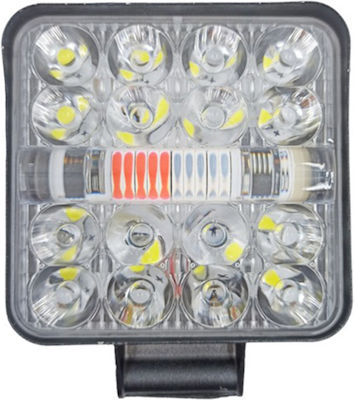 Rolinger Pătratς Faruri pentru Autoturisme LED Universal 9 - 36V 8cm cu Iluminare Alb 1buc