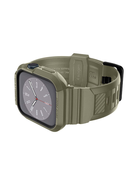 Spigen Rugged Armor ”Pro” Silicone Case Vintage Khaki for Apple Watch 4 / 5 / 6 / 7 / 8 / SE (44 / 45 MM)