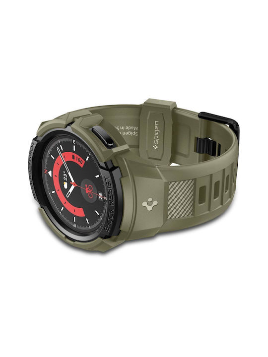 Spigen Rugged Armor ”Pro” Θήκη Σιλικόνης Vintage Khaki για το Galaxy Watch5 Pro
