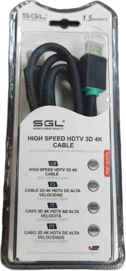 SGL Cable HDMI male - HDMI male 1.5m Μαύρο