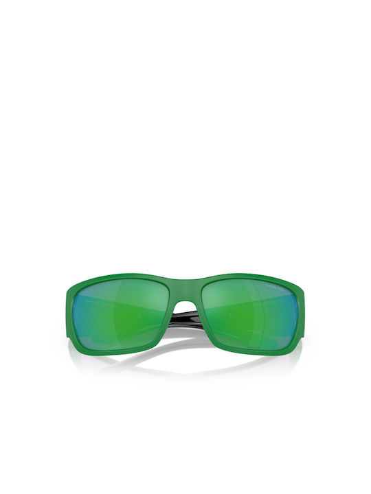 Arnette Men's Sunglasses with Green Plastic Frame and Green Mirror Lens AN4324 2878