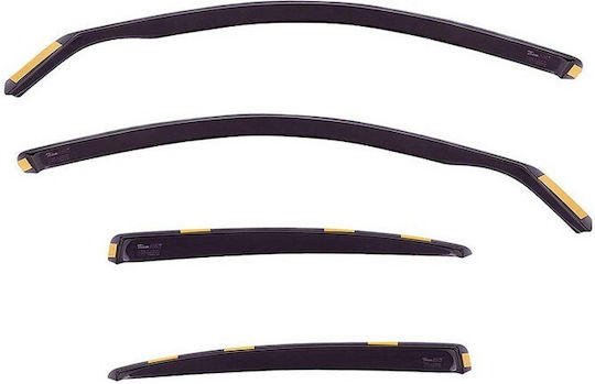 Heko Set of Windbreakers Front Car Dark Fime for Volkswagen LT 2pcs