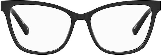 Moschino Plastic Eyeglass Frame Butterfly Black MOL615 807