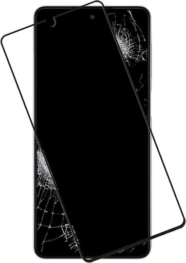 Crong 7D Nano Flexible 0.3mm Full Face Tempered Glass Μαύρο (Galaxy M52)